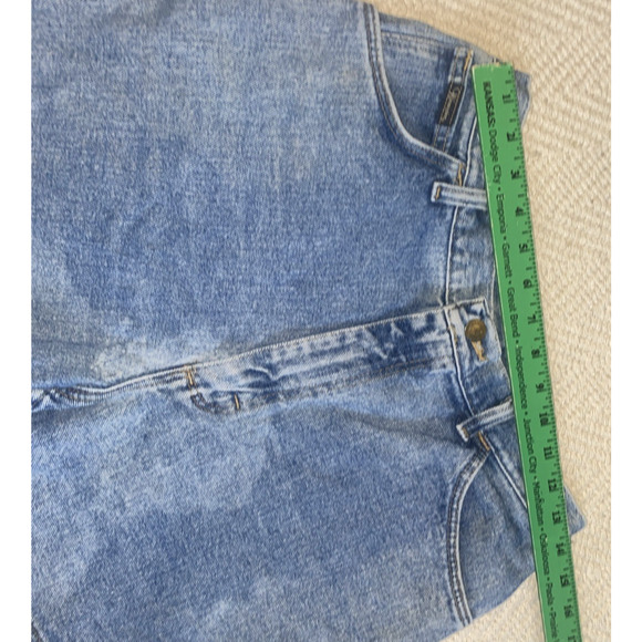 VTG Wrangler Jean Shorts Women High Rise Light Wash Blue Denim 90s Mom Retro - Picture 4 of 7